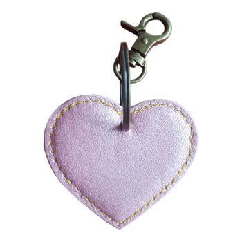 Porte-clés cœurs en cuir 2