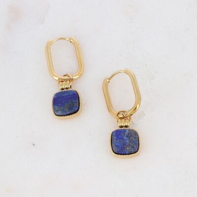 Chloefina Hoop Earrings - Lapis Lazuli