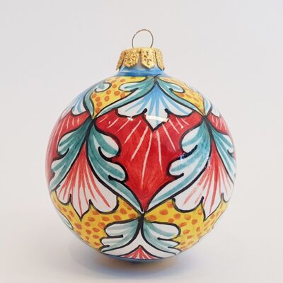 Bola navideña de cerámica VD22 - Hecho a mano en Italia