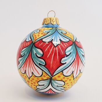 Boule de Noël en céramique VD22 - Fabriquée à la main en Italie