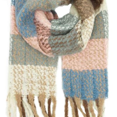 Fringed scarves Pink Gray YF5747