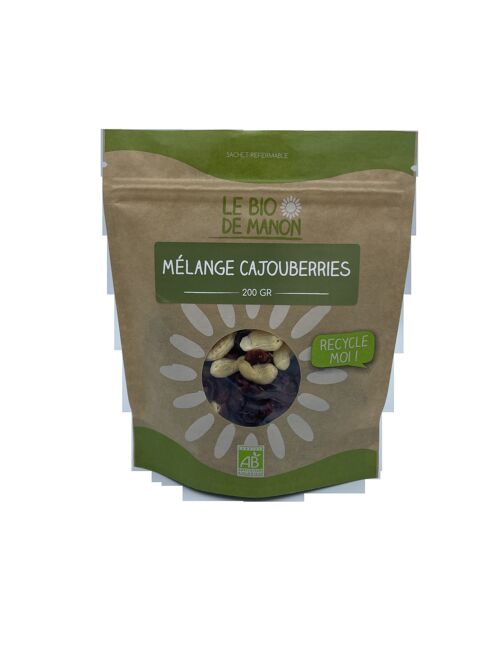 Mélange cajouberries (noix de cajou, cranberries)