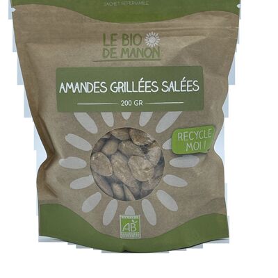 Amandes décortiquées grillées salées