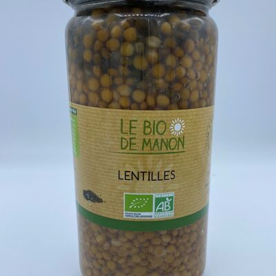 Lentils in a jar