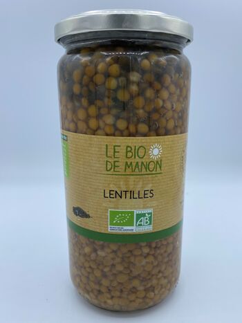 Lentilles en bocal