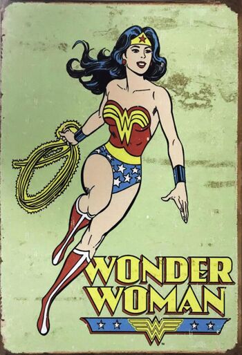 Plaque metal Wonder Woman