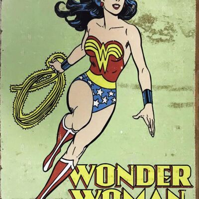 Plaque metal Wonder Woman