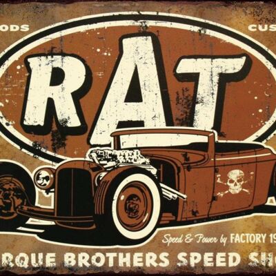 RAT metal plate - Hot rod customs