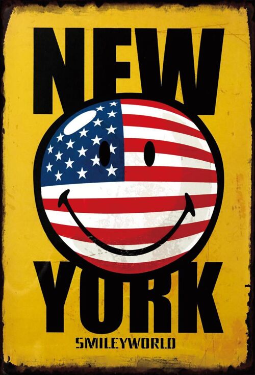 Plaque metal NEW YORK