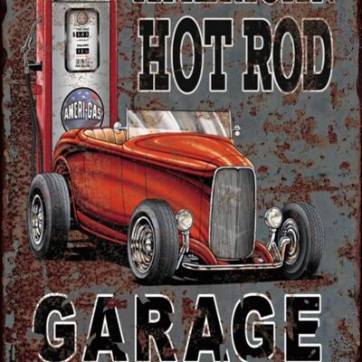 Placa de metal American Hot Rod