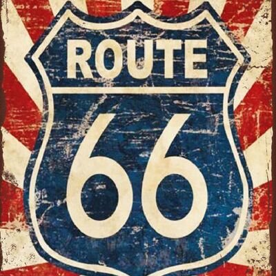 ROUTE 66 piastra metallica 1