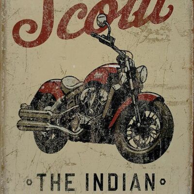 Placca in metallo SCOUT INDIAN