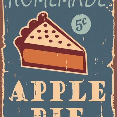 Metal plate Homemade Apple Pie