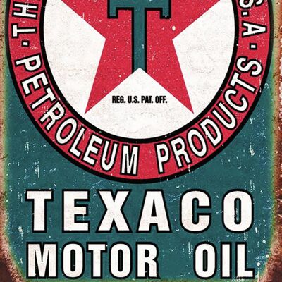 Plaque metal TEXACO Motor Oil 1
