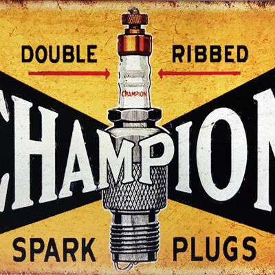 Champion spark plug metal plate