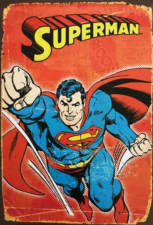 Plaque metal Superman