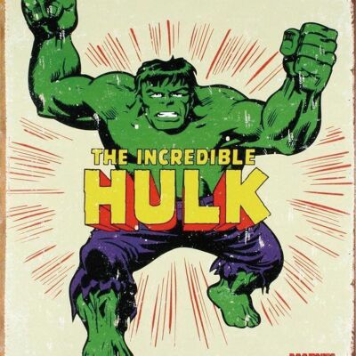 Plaque metal Hulk