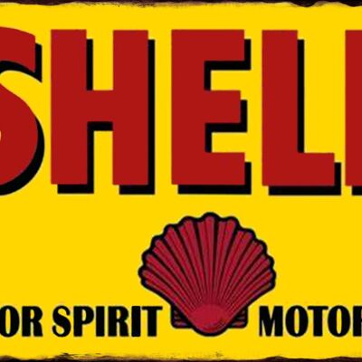 Placa de metal SHELL Motor Oil 1