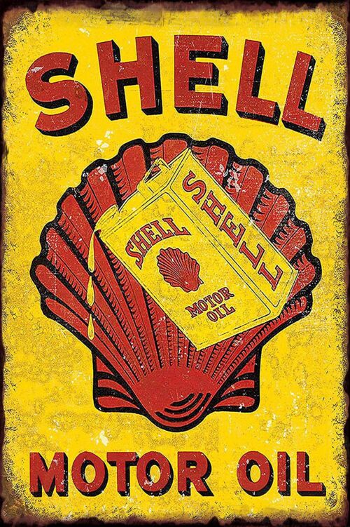 Plaque metal SHELL Motor Oil 2