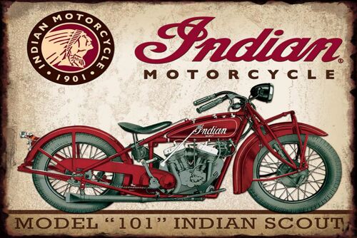 Plaque metal INDIAN MOTORCYCLE