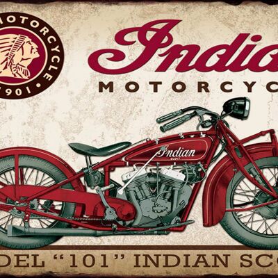 INDIAN MOTORCYCLE Metallplatte