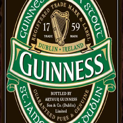 GUINNESS 1759 metal plate