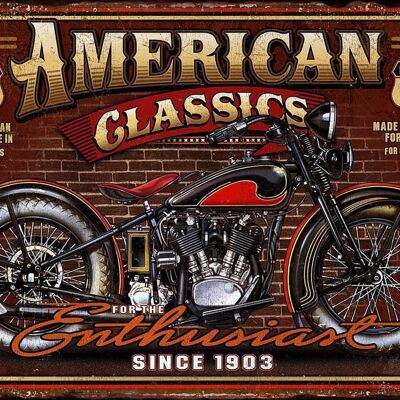 Plaque metal  American Classics Moto