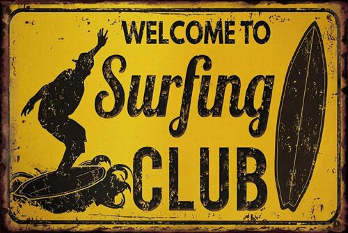 Plaque metal  Surfing club