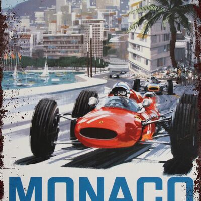 Plaque metal  Monaco grand prix 1965