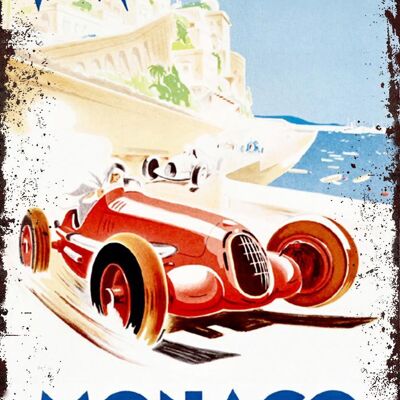 Plaque metal  Monaco grand prix 1937