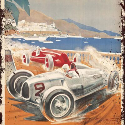 Monaco grand prix 1936 metal plate