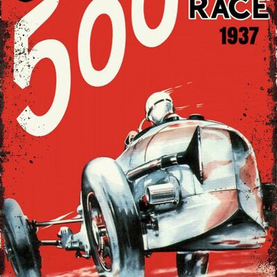 Metal plate 500 miles race1937