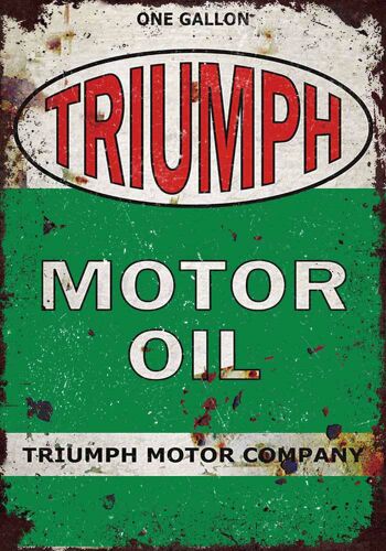 Plaque metal Triumph Motor Oil