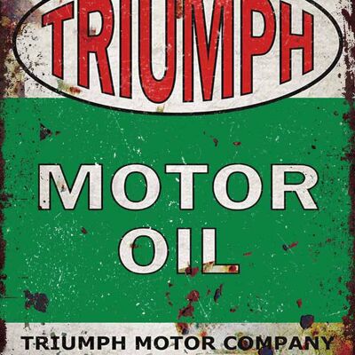 Plaque metal Triumph Motor Oil