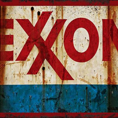 placa metalica exxon