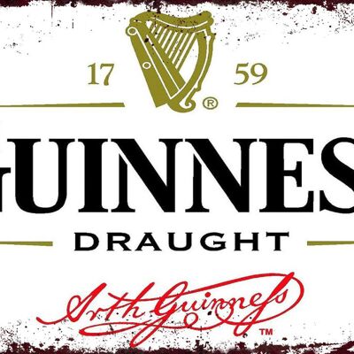 Plaque metal  GUINNESS DRAUGHT