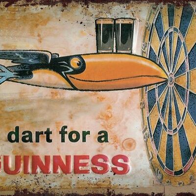 Metal plate Dart for a GUINNESS