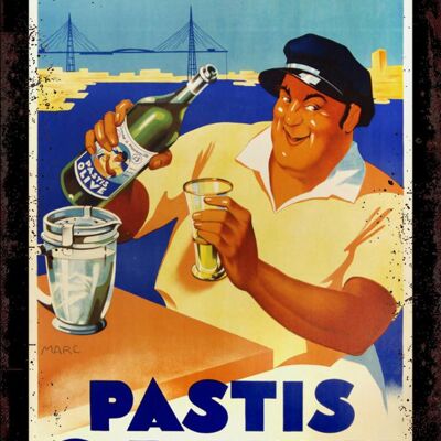 Metal plate PASTIS OLIVE