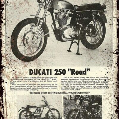 Plaque metal DUCATI 250 ROAD