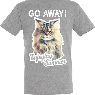 T-shirt Cat Go Away Grey Melange XS