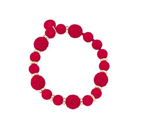 BRACCIALE OPSOBJECTS BOULE CHIC ROSSO