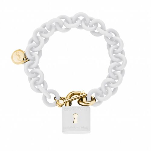 BRACCIALE OPSOBJECTS LUCCHETTO BIANCO IPG