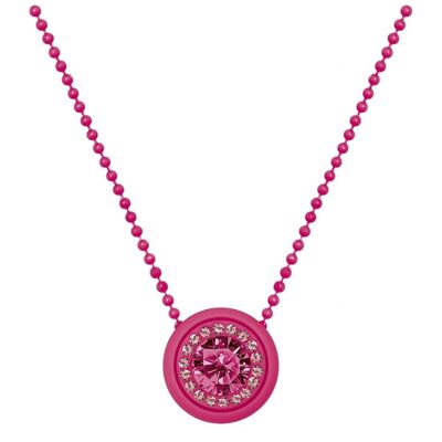 COLLIER OPS GEM FUXIA