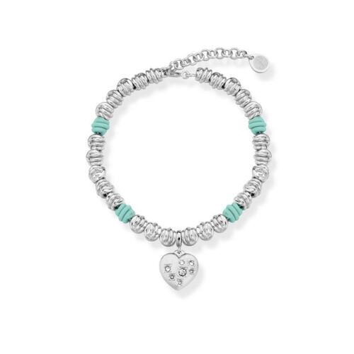 BRACCIALE OPSOBJECTS NODI  LUX  CRYSTAL VERDE ACQUA SS