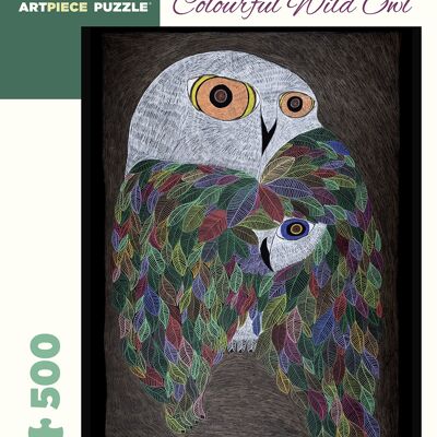 Ningeokuluk Teevee: Colourful Wild Owl 500-Piece Jigsaw Puzzle