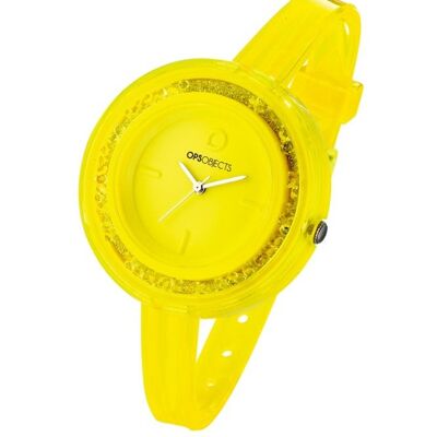 MONTRE OPSOBJECTS MOVING STONE JAUNE