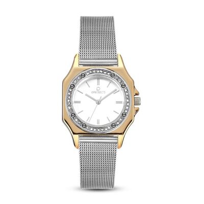 OROLOGIO OPSOBJECTS PARIS LUX  CRYSTALS SILVER BIANCO IPR