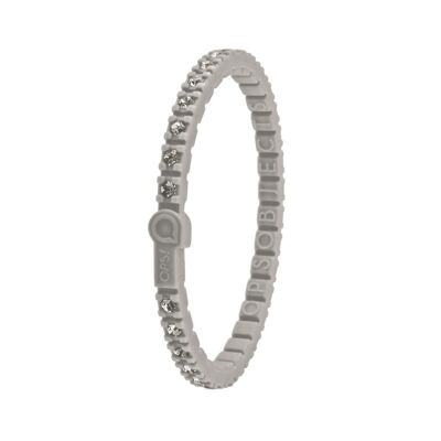 Pulsera OPS Mujer Gris Diamante Negro