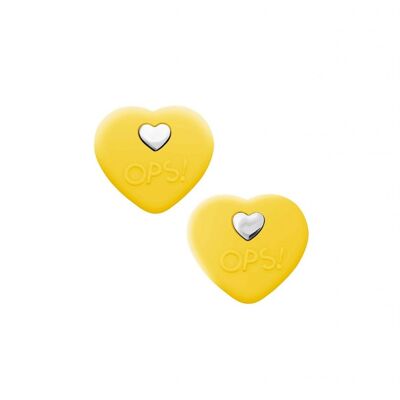 BOUCLES D'OREILLES LOBO OPS BEAT JAUNE FLUO S/S