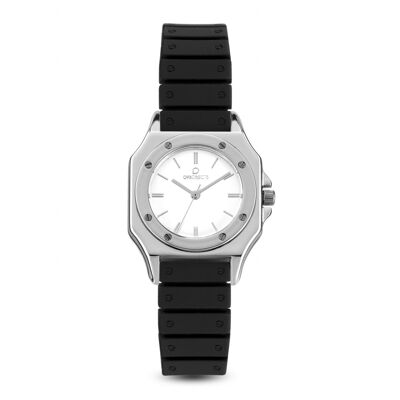 RELOJ OPSOBJECTS PARIS NEGRO Y PLATA